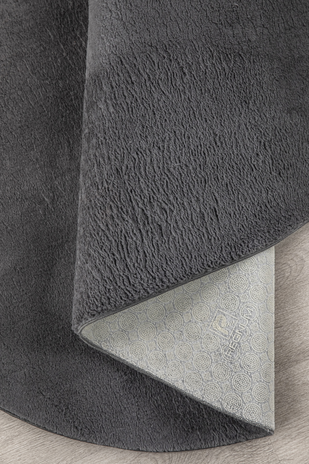 Angorahome Peluş Kaymaz Taban Koyu Gri Post Halı - 2