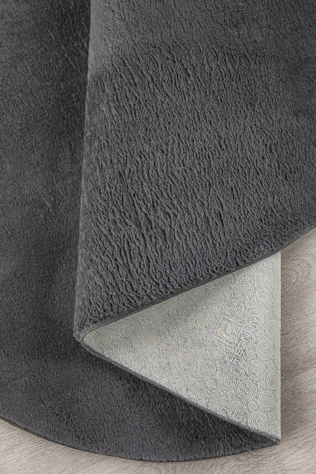 Angorahome Peluş Kaymaz Taban Koyu Gri Post Halı - 5
