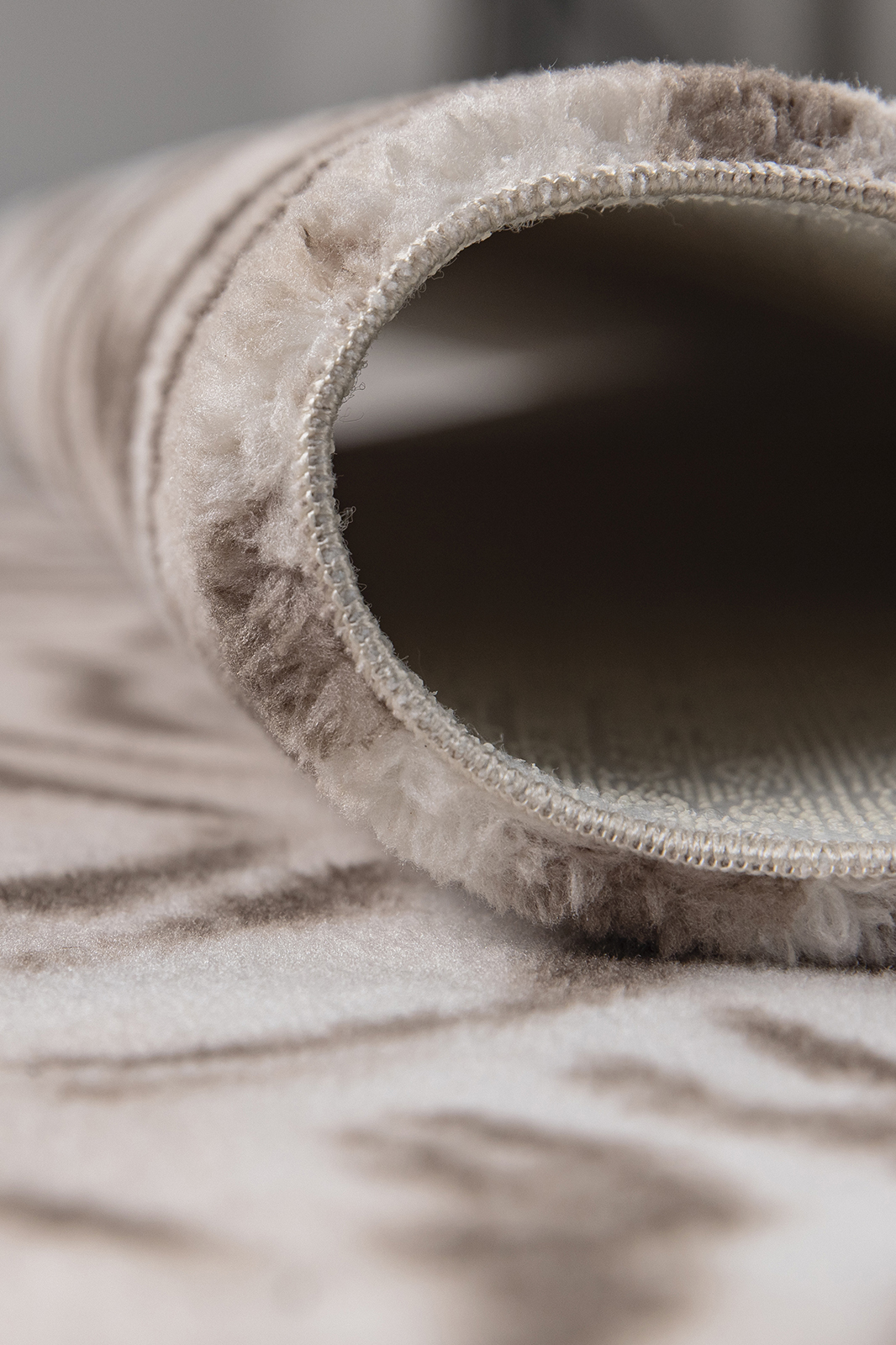 Angorahome Peluş Kaymaz Taban Kaplan Kahve Post Halı - 5