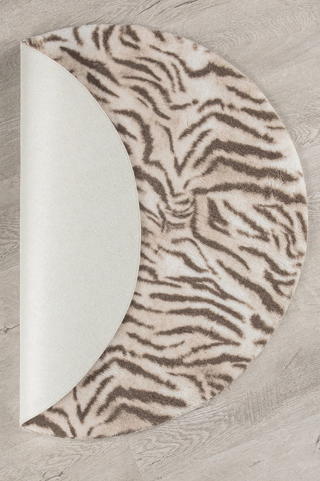 Angorahome Peluş Kaymaz Taban Kaplan Kahve Post Halı - 6