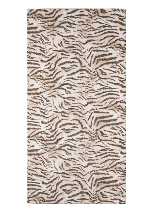 Angorahome Peluş Kaymaz Taban Kaplan Kahve Post Halı - 7