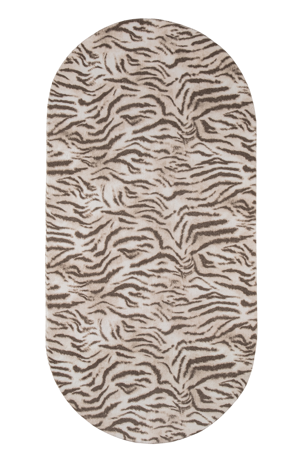 Angorahome Peluş Kaymaz Taban Kaplan Kahve Post Halı - 7