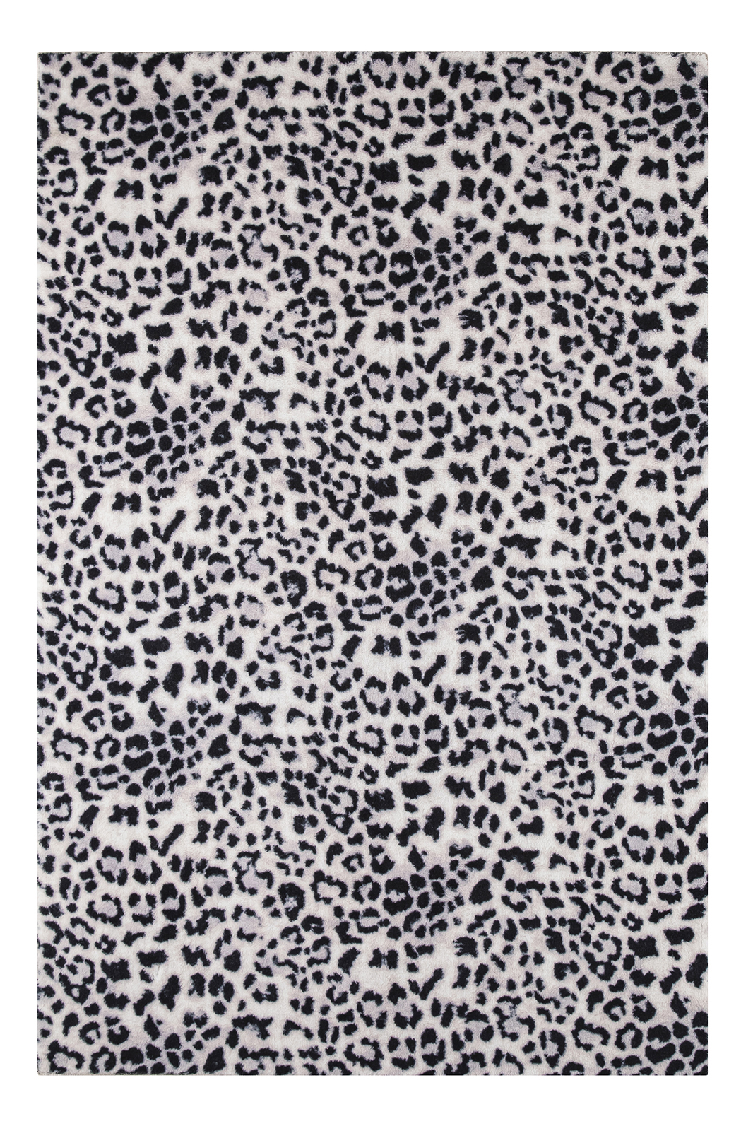 Angorahome Peluş Kaymaz Taban Leopar Siyah Post Halı - 7