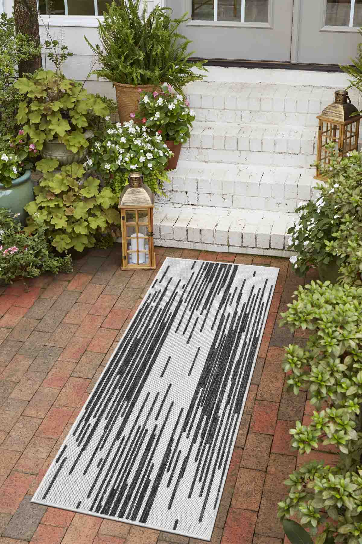 Angorahome Avlu Koleksiyonu Dokuma Makine Halısı AV1001 80 x 360 Dikdörtgen - 2