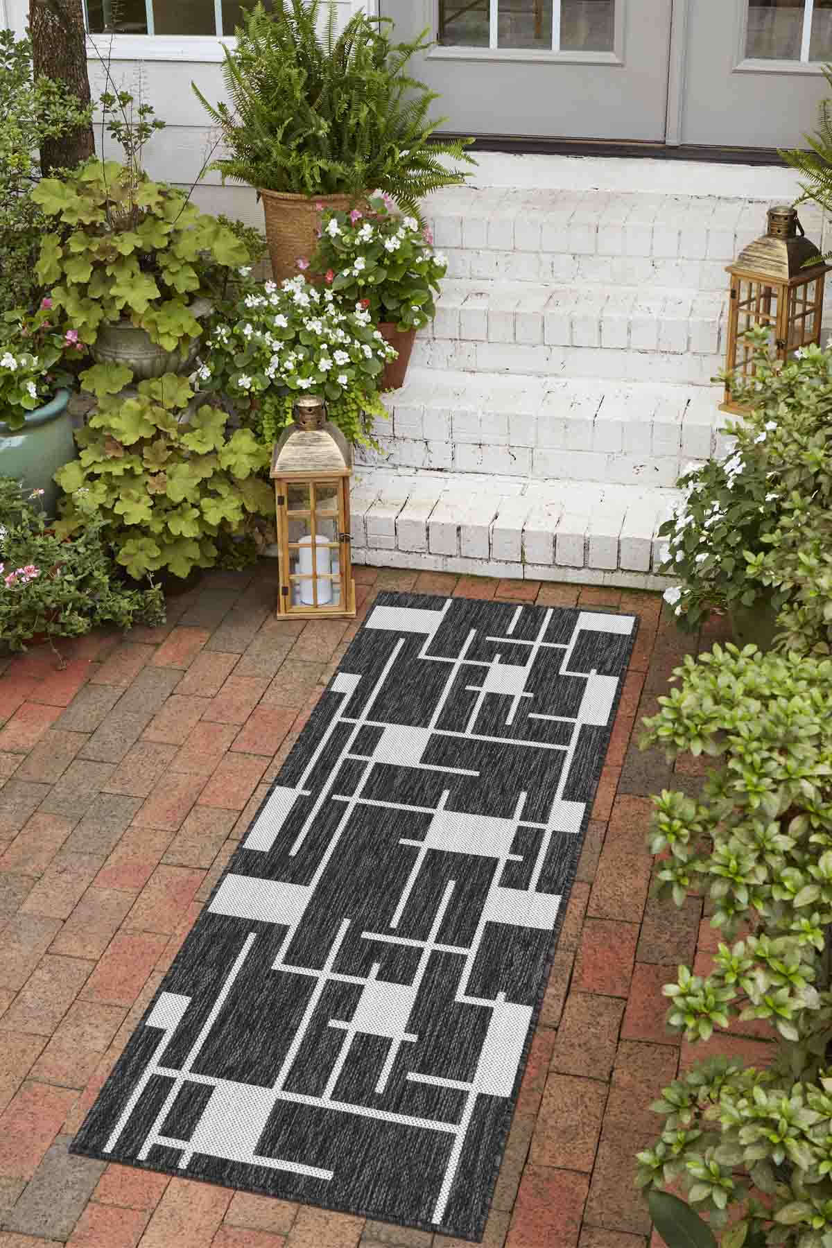 Angorahome Avlu Koleksiyonu Dokuma Makine Halısı AV1002 80 x 360 Dikdörtgen - 2