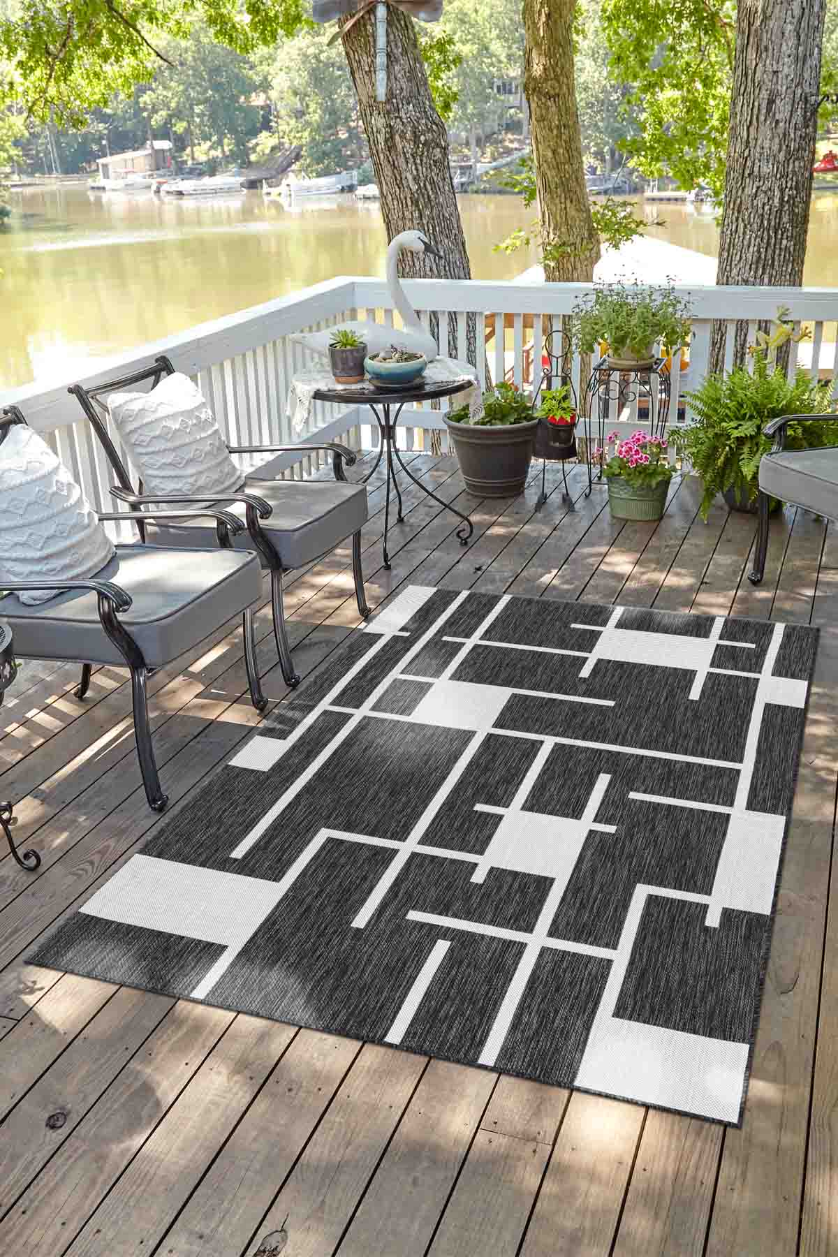 Angorahome Avlu Koleksiyonu Dokuma Makine Halısı AV1002 150 x 240 Dikdörtgen - 2