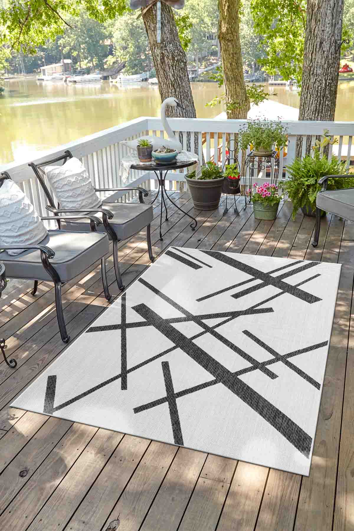 Angorahome Avlu Koleksiyonu Dokuma Makine Halısı AV1003 180 x 270 Dikdörtgen - 2