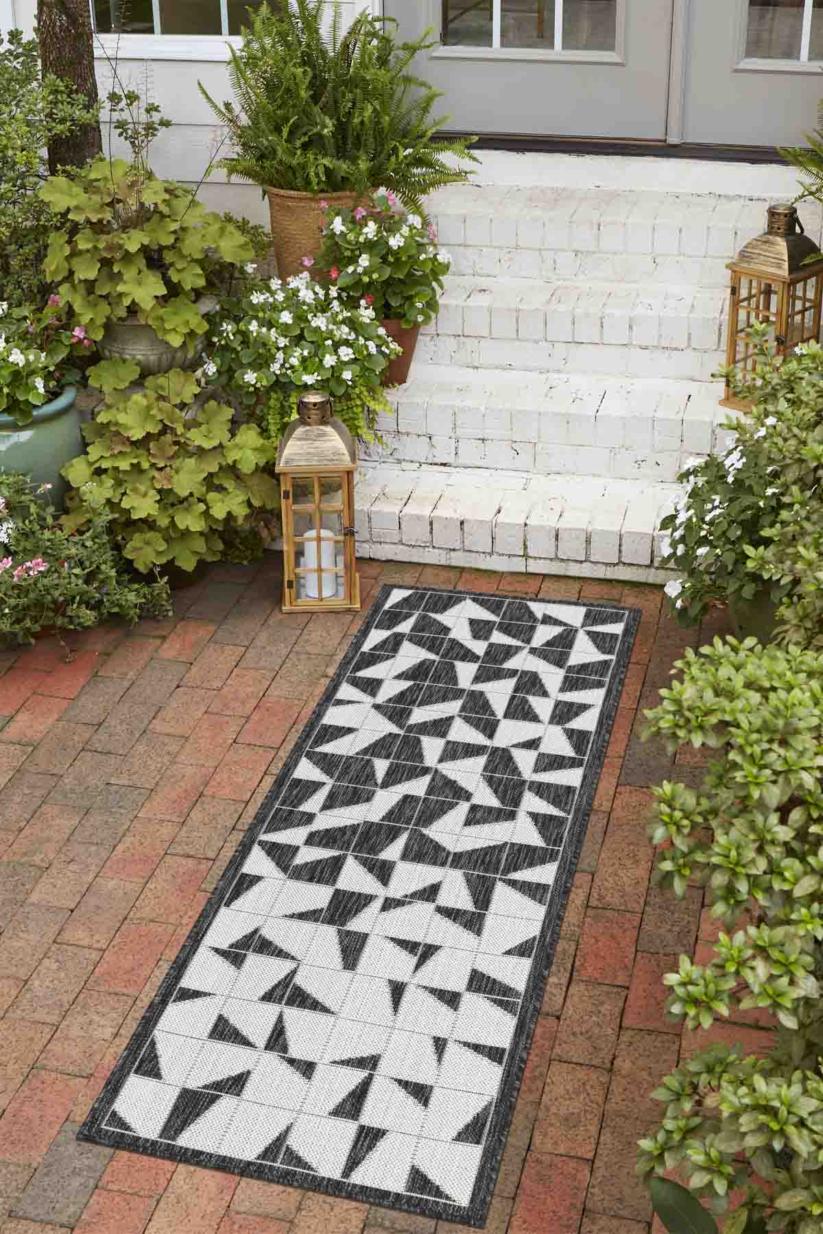 Angorahome Avlu Koleksiyonu Dokuma Makine Halısı AV1004 80 x 360 Dikdörtgen - 2