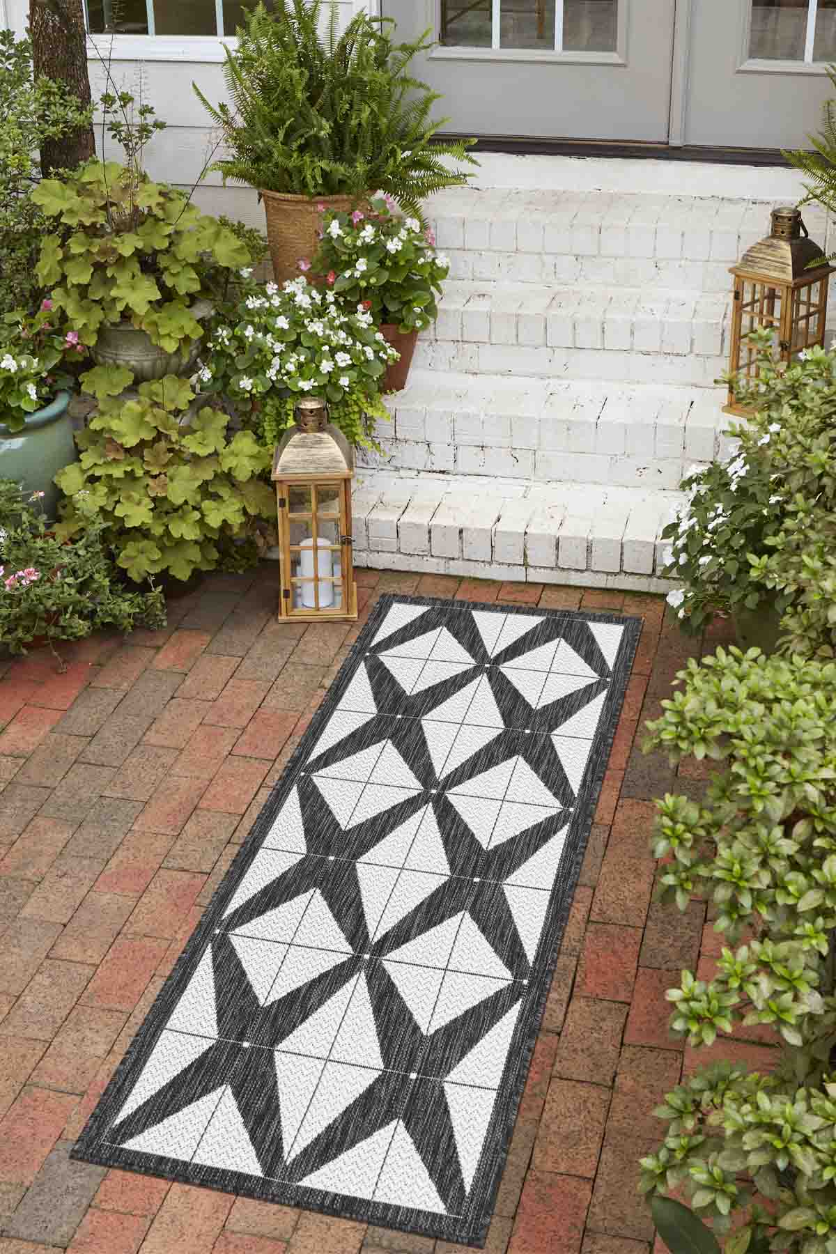 Angorahome Avlu Koleksiyonu Dokuma Makine Halısı AV1007 80 x 360 Dikdörtgen - 2