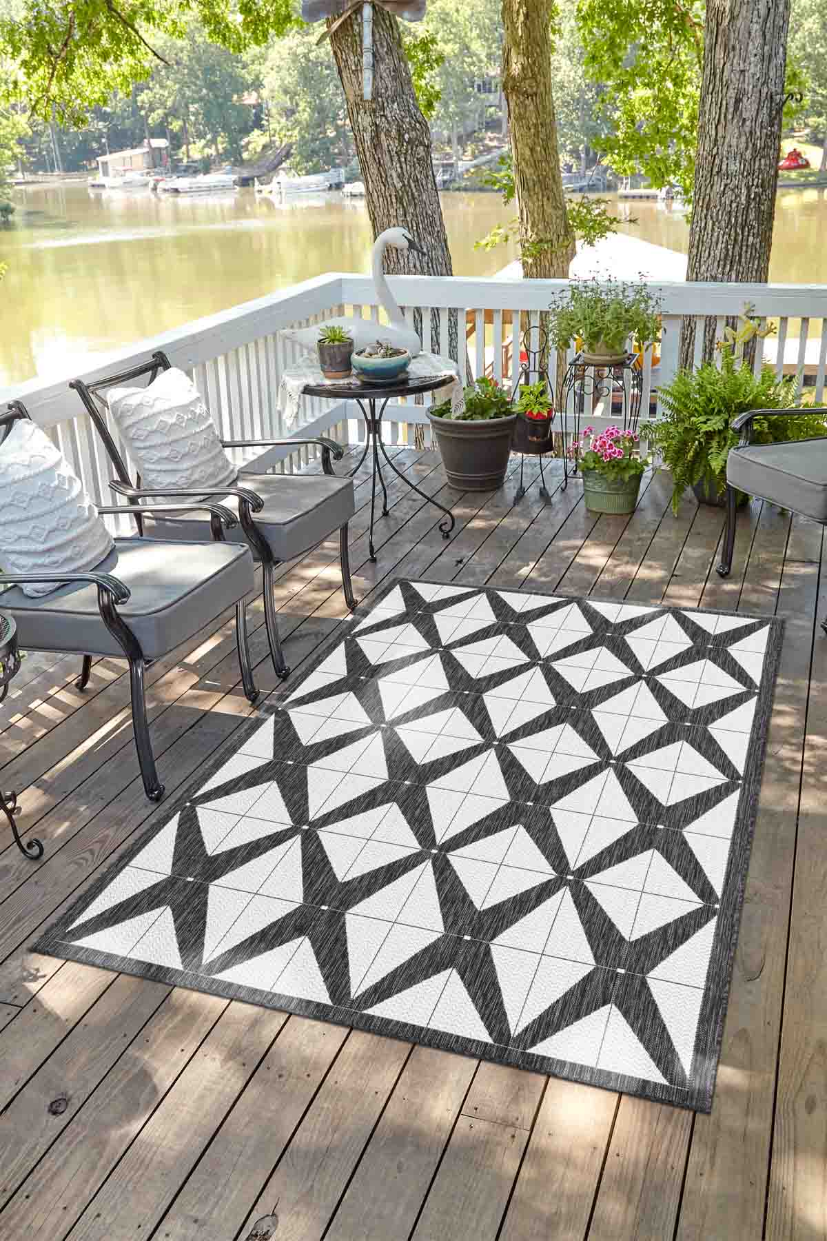 Angorahome Avlu Koleksiyonu Dokuma Makine Halısı AV1007 150 x 240 Dikdörtgen - 2