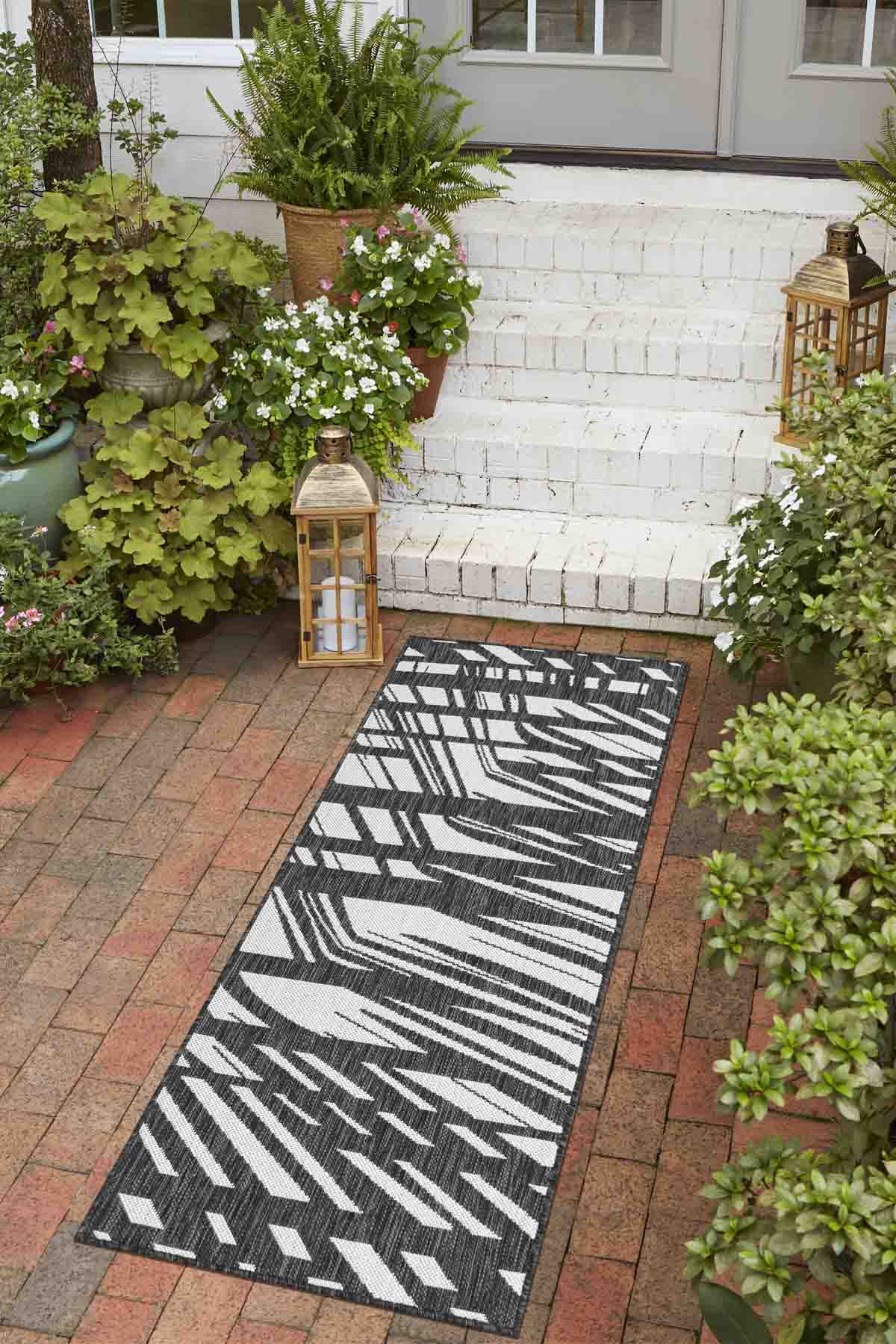 Angorahome Avlu Koleksiyonu Dokuma Makine Halısı AV1009 80 x 360 Dikdörtgen - 2