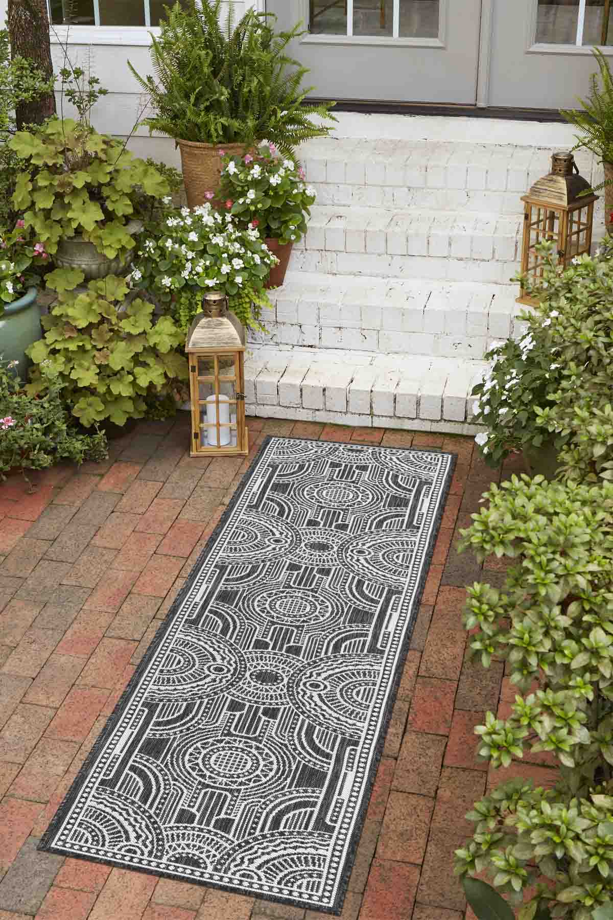 Angorahome Avlu Koleksiyonu Dokuma Makine Halısı AV1014 80 x 360 Dikdörtgen - 2