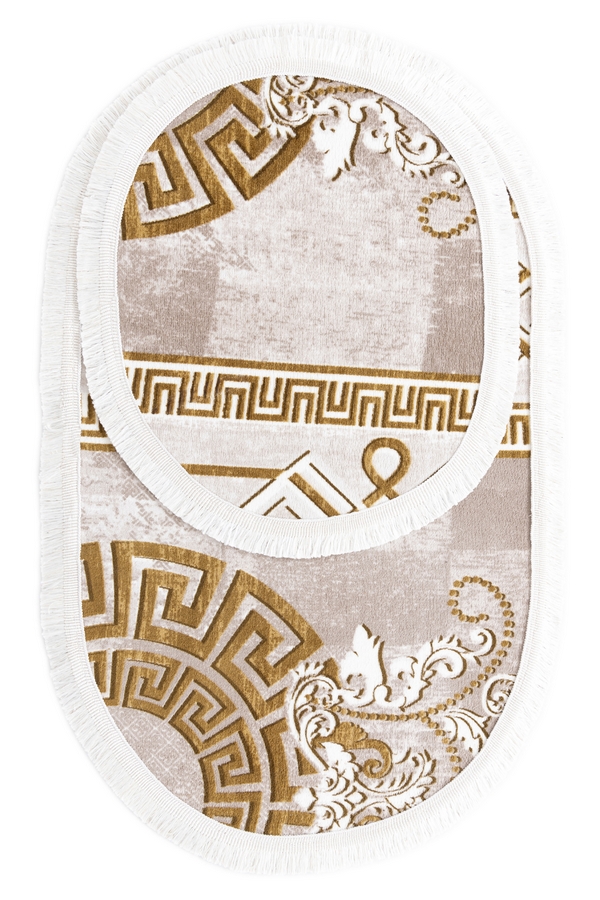 Angorahome Peluş 2li Banyo  Paspas Takımı (50x60 & 60x100) - 6