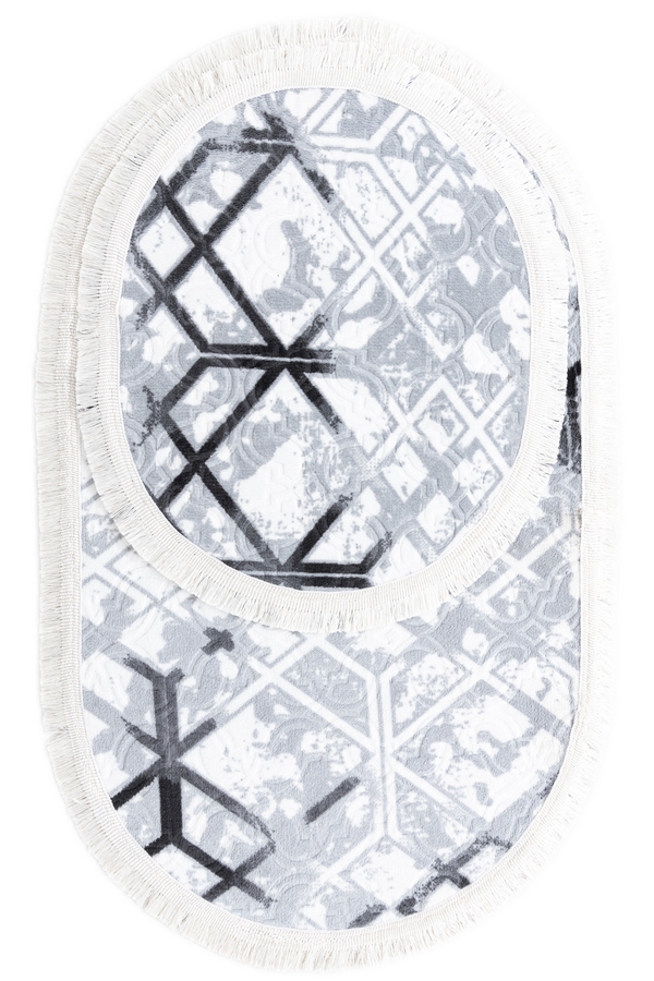 Angorahome Peluş 2li Banyo  Paspas Takımı (50x60 & 60x100) - 6