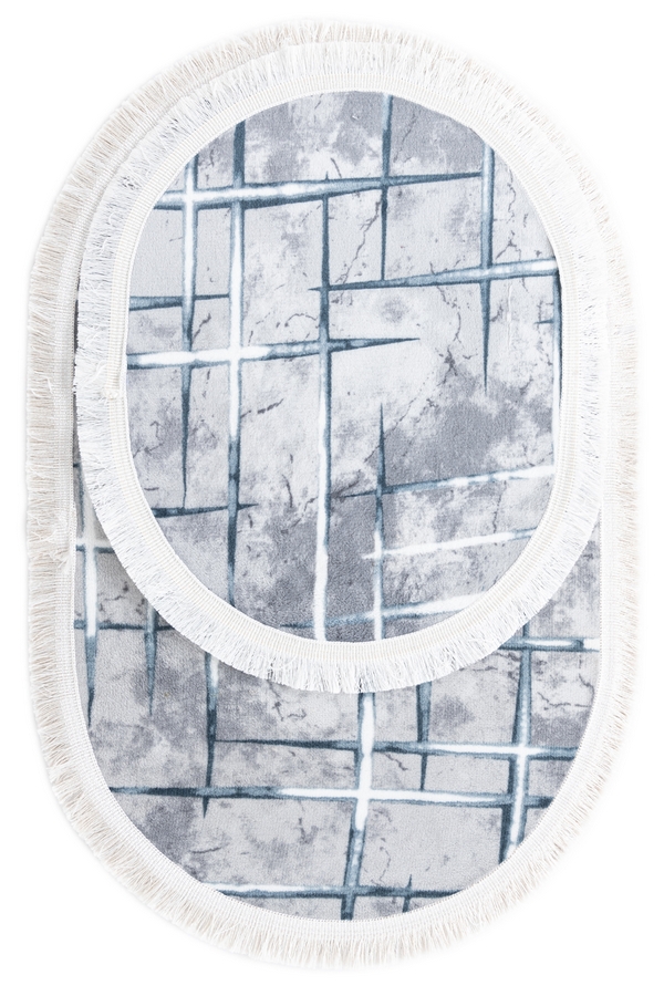 Angorahome Peluş 2li Banyo  Paspas Takımı (50x60 & 60x100) - 6