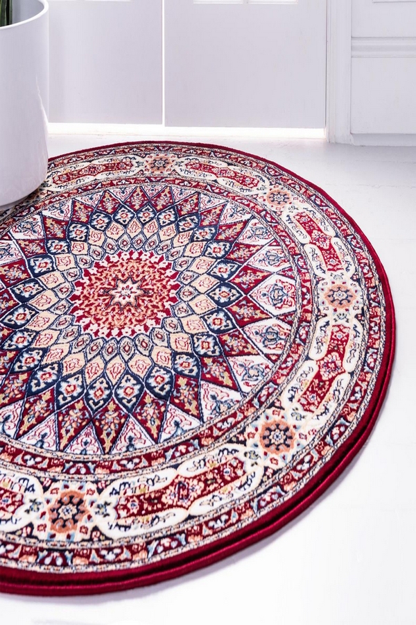 Angorahome Ethnic Makine Halısı 1531BD 305 x 305 Yuvarlak - 2