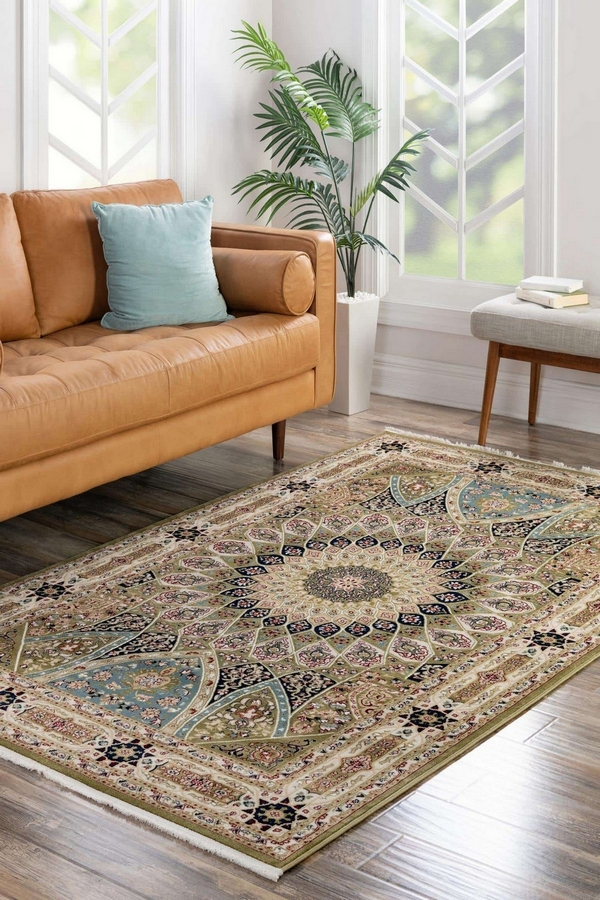 Angorahome Ethnic Makine Halısı 1531YS 90 x 150 Dikdörtgen - 2