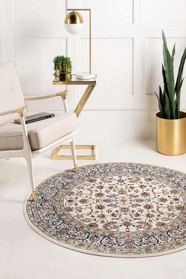 Angorahome Ethnic Makine Halısı 1544FL 305 x 305 Yuvarlak - 2