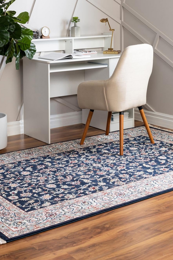 Angorahome Ethnic Makine Halısı 1544NVY 90 x 150 Dikdörtgen - 2