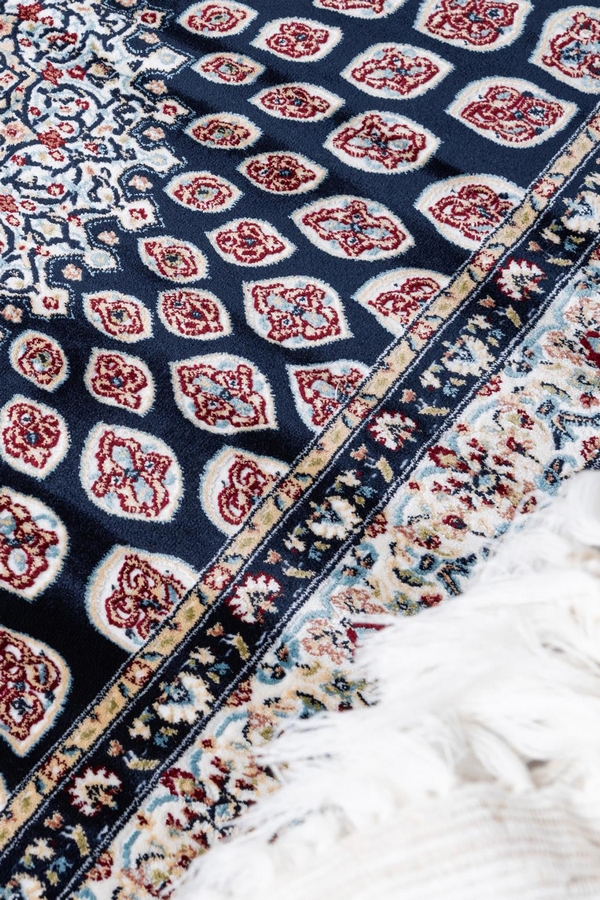 Angorahome Ethnic Makine Halısı 1565NVY 90 x 150 Dikdörtgen - 4