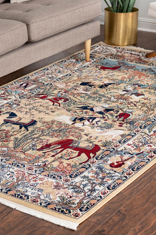 Angorahome Ethnic Makine Halısı 1610BJ 90 x 150 Dikdörtgen - 2