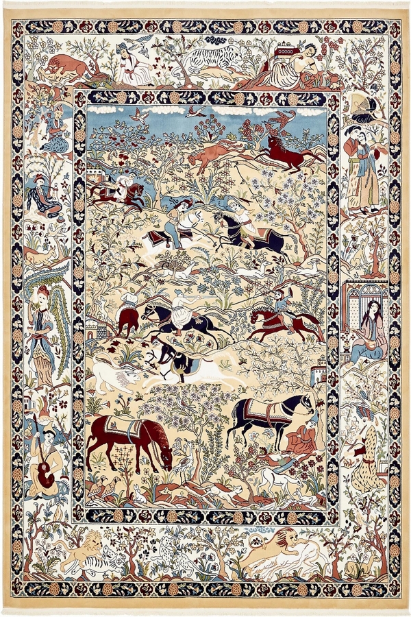 Angorahome Ethnic Makine Halısı 1610BJ 90 x 150 Dikdörtgen - 9