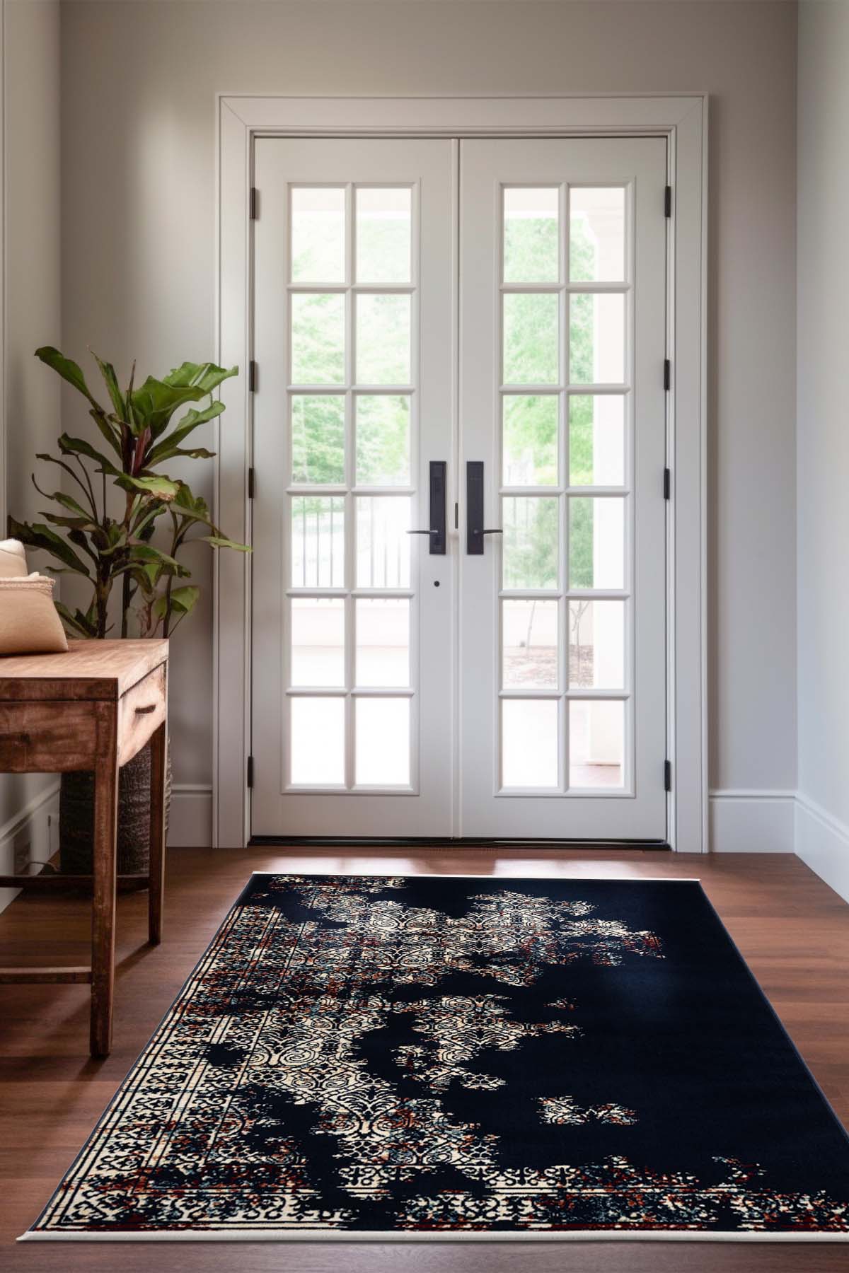 Angorahome Ethnic Dokuma Makine Halısı 1915NVY 160 x 245 Dikdörtgen - 5