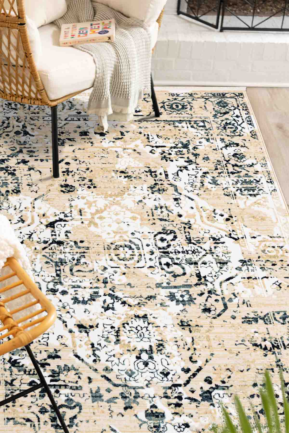 Angorahome Ethnic Dokuma Makine Halısı 1920KR 100 x 160  Dikdörtgen - 2