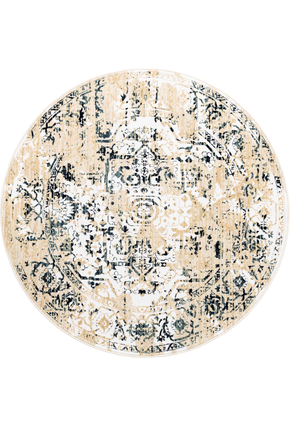 Angorahome Ethnic Dokuma Makine Halısı 1920KR 160 x 160 Yuvarlak - 10