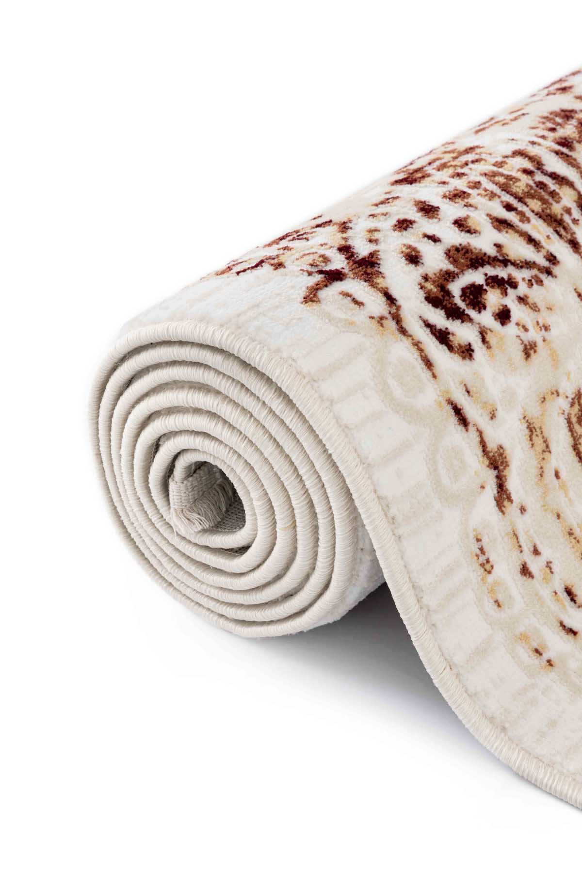 Angorahome Ethnic Dokuma Makine Halısı 1921KR 160 x 160 Yuvarlak - 7