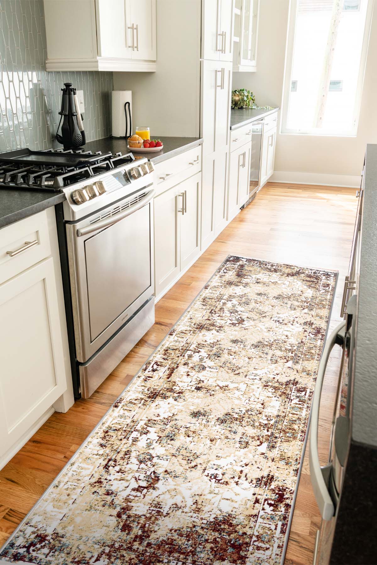 Angorahome Ethnic Dokuma Makine Halısı 1923BD 80 x 305 Dikdörtgen - 3