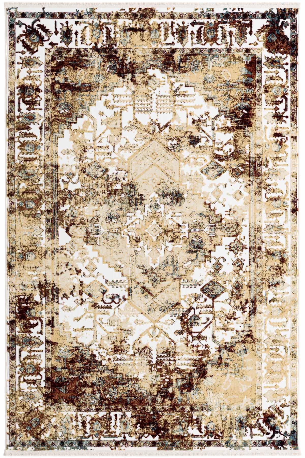 Angorahome Ethnic Dokuma Makine Halısı 1923BD 160 x 245 Dikdörtgen - 10