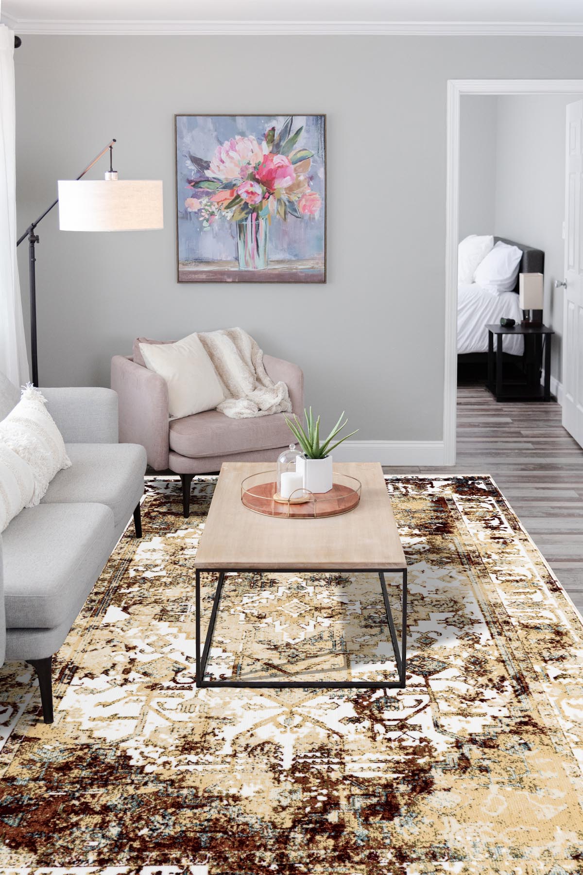 Angorahome Ethnic Dokuma Makine Halısı 1923BD 160 x 245 Dikdörtgen - 3