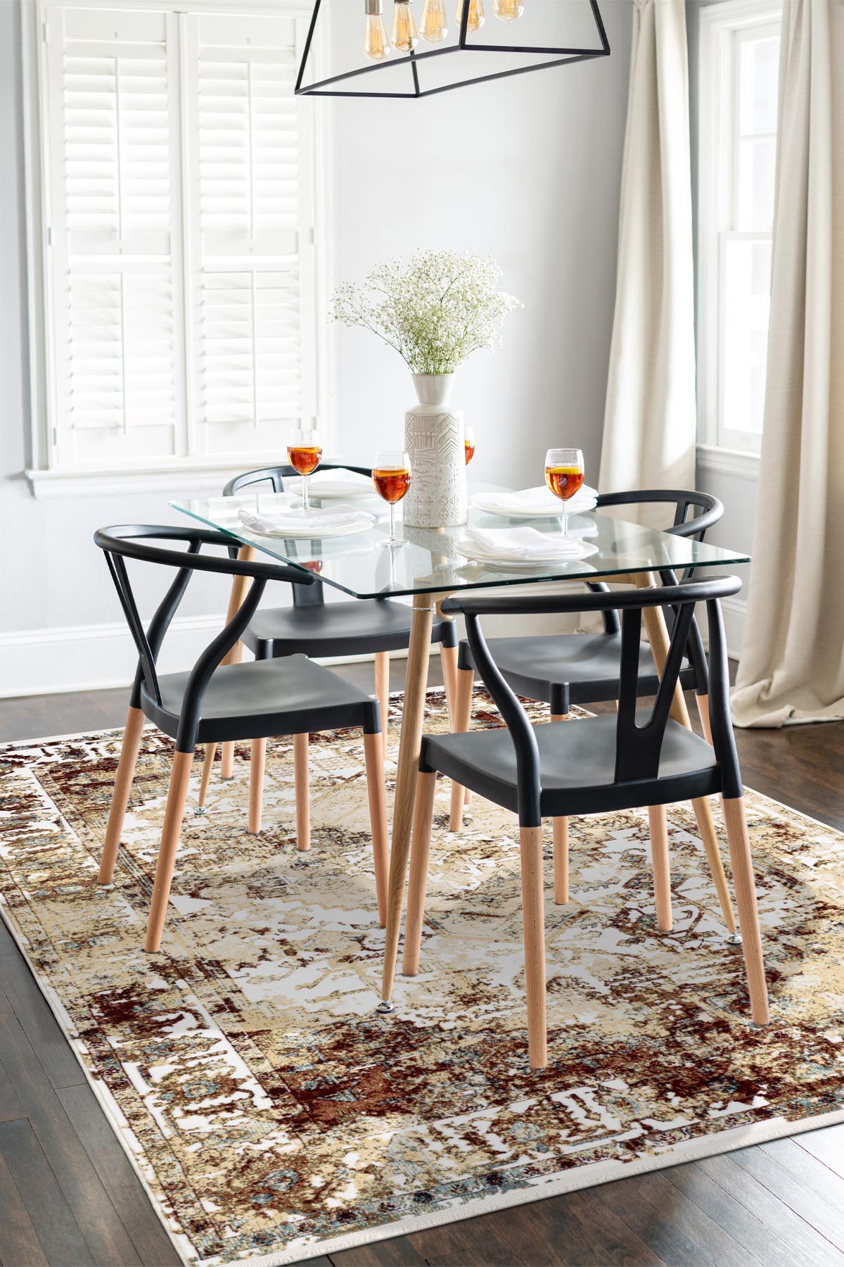 Angorahome Ethnic Dokuma Makine Halısı 1923BD 160 x 245 Dikdörtgen - 5