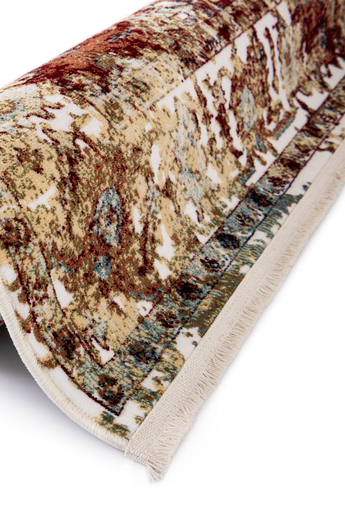 Angorahome Ethnic Dokuma Makine Halısı 1923BD 160 x 160 Yuvarlak - 9