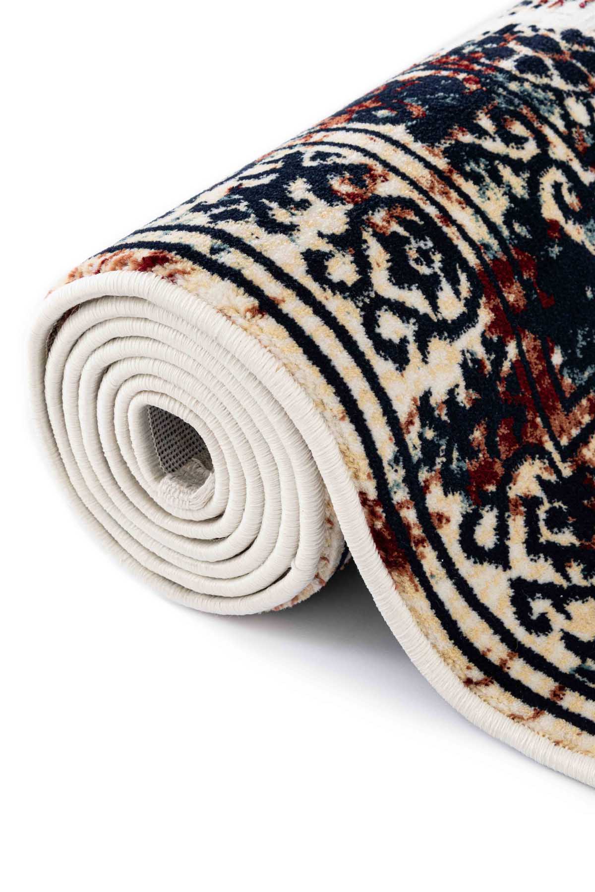 Angorahome Ethnic Dokuma Makine Halısı 1939KR 160 x 160 Yuvarlak - 8