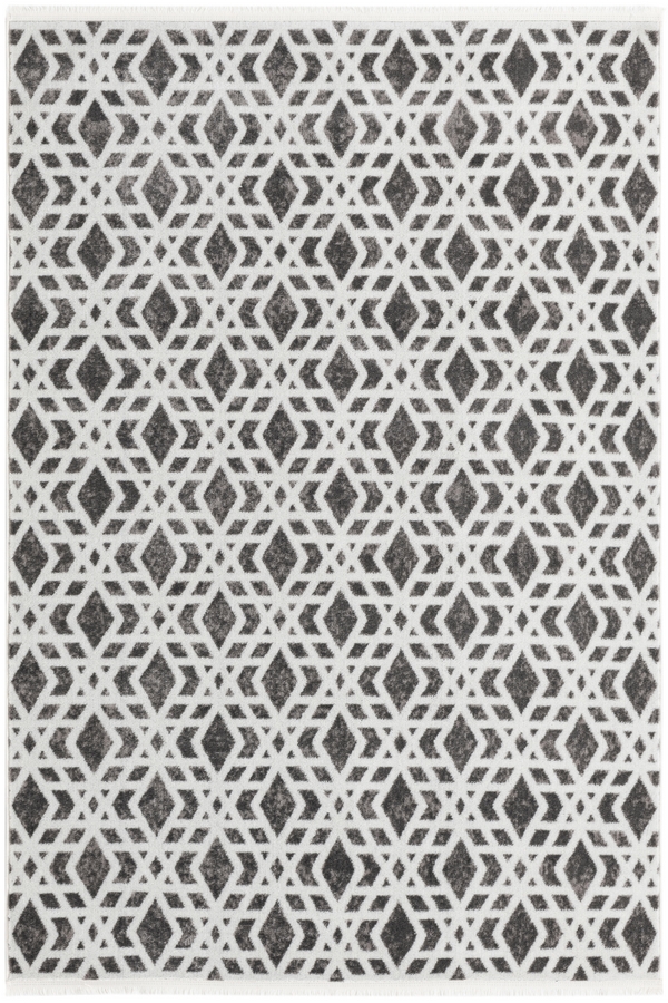 Angorahome Life Makine Halısı 6011 Gri 160 x 230 Saçaklı - 6