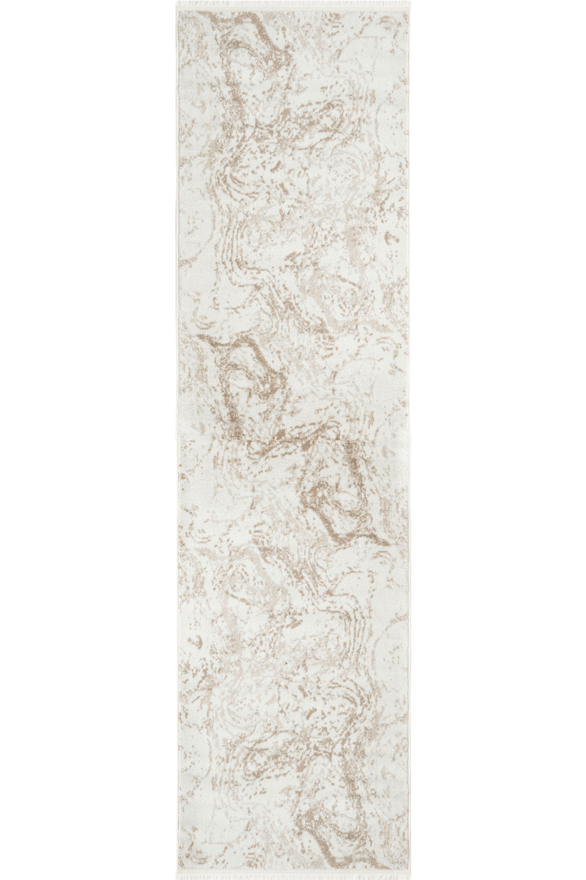 Angorahome Life Makine Halısı 6020 Bej 80 x 300 Saçaklı - 6