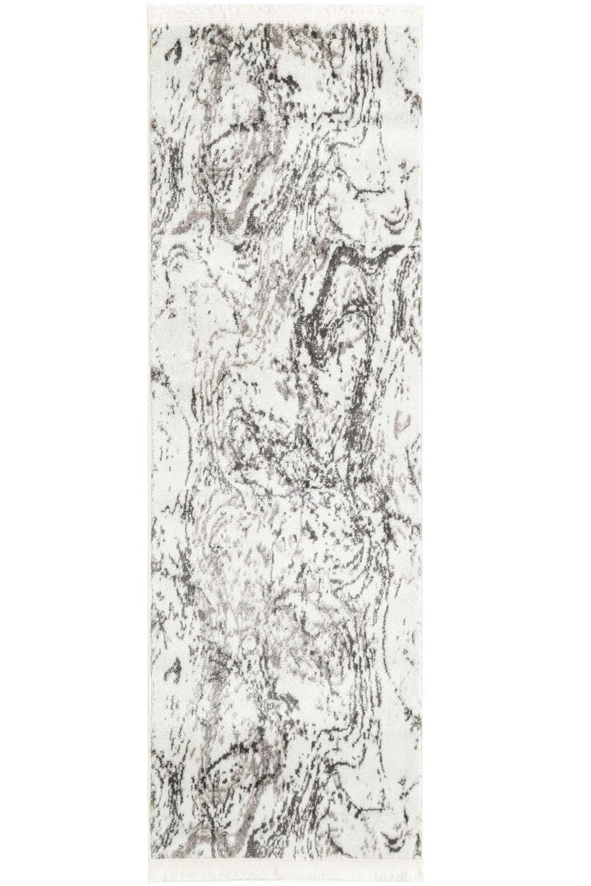 Angorahome Life Makine Halısı 6022 Gri 80 x 150 Saçaklı - 6