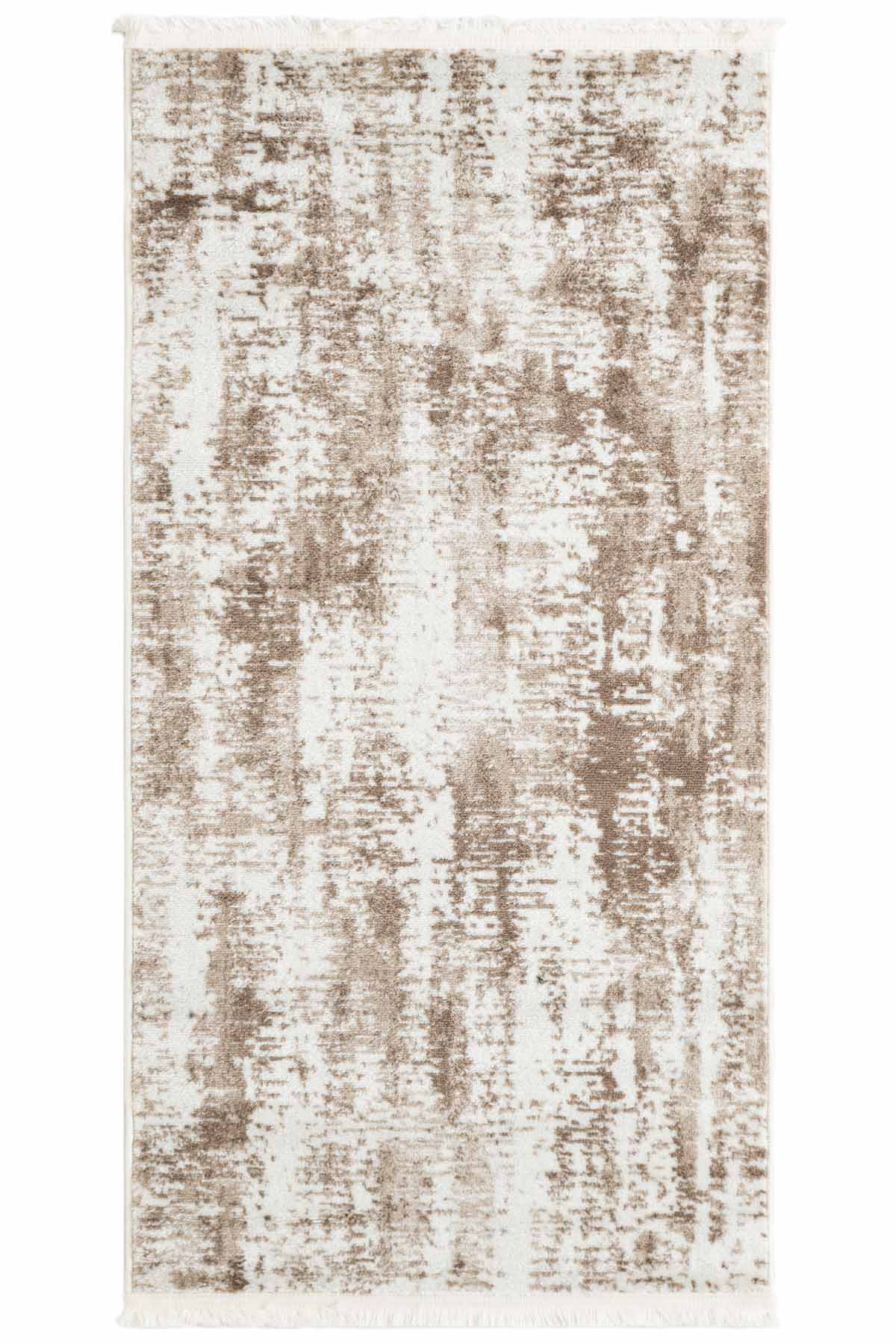 Angorahome Life Makine Halısı 6030 Bej 80 x 150 Saçaklı - 6