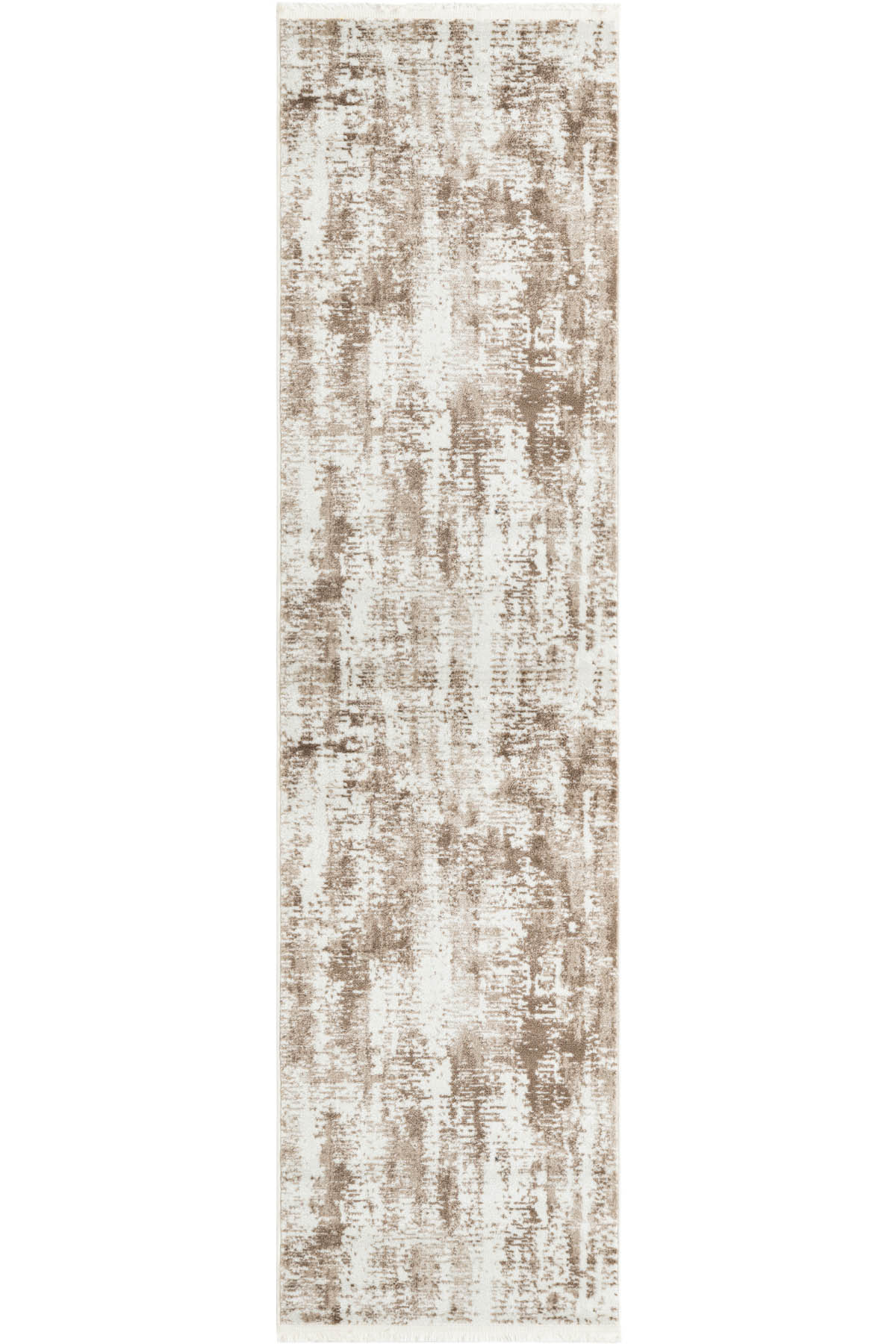 Angorahome Life Makine Halısı 6030 Bej 100 x 300 Saçaklı - 6