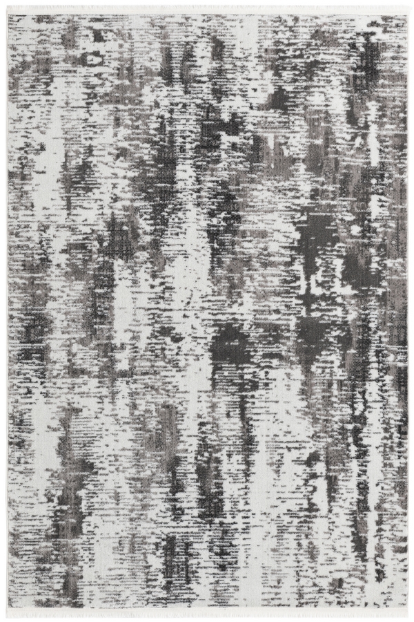 Angorahome Life Makine Halısı 6031 Gri 160 x 230 Saçaklı - 6