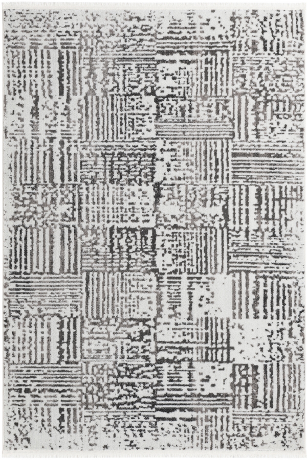 Angorahome Life Makine Halısı 6061 Gri 160 x 230 Saçaklı - 6