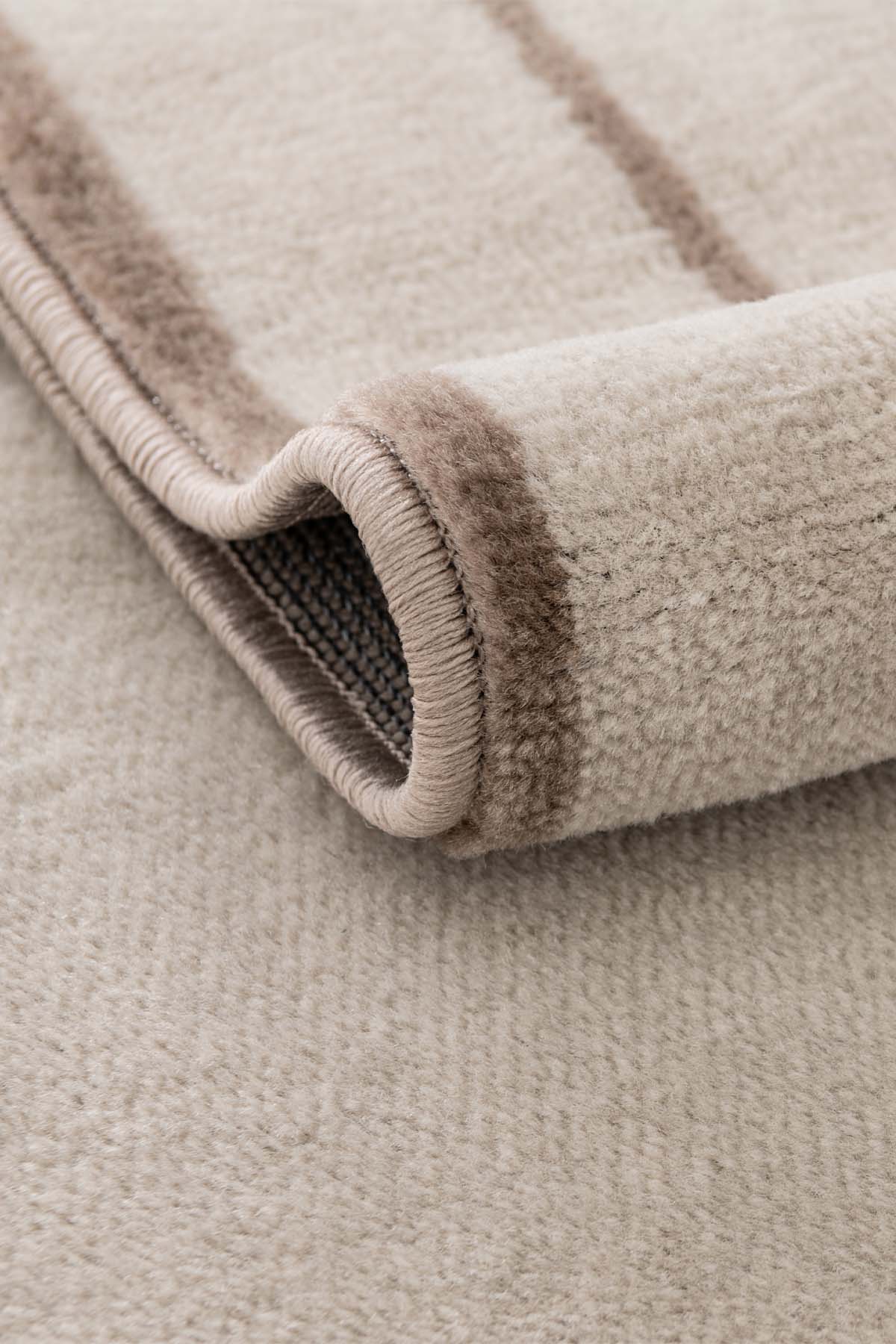 Angorahome Life Makine Halısı 6081 Bej 100 x 300 Saçaklı - 2