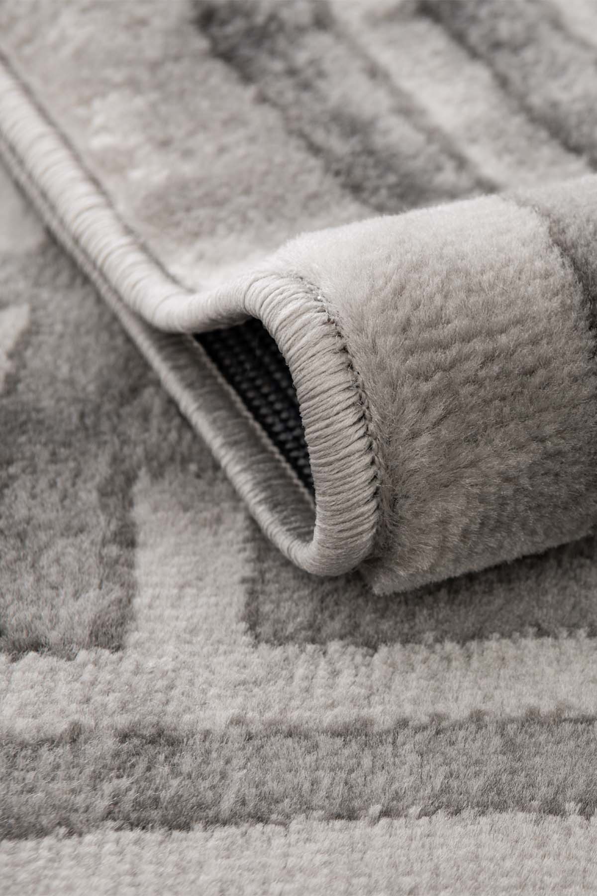 Angorahome Life Makine Halısı 6100 Gri 160 x 230 Saçaklı - 2