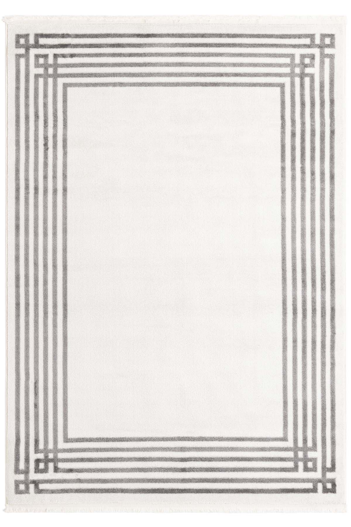 Angorahome Life Makine Halısı 6101 Krem 120 x 180 Saçaklı - 6