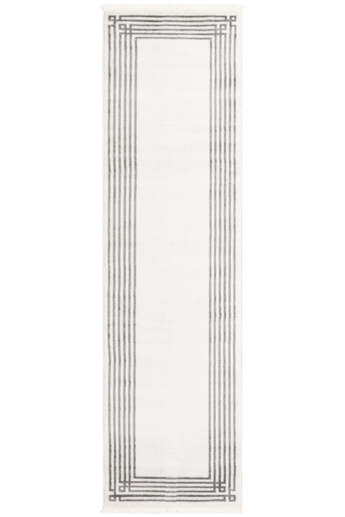 Angorahome Life Makine Halısı 6101 Krem 80 x 150 Saçaklı - 6