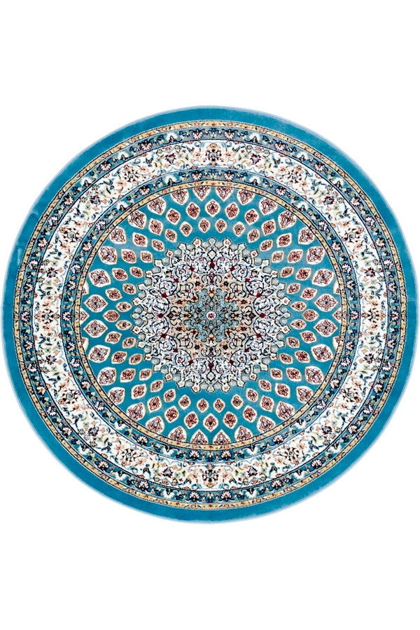 Angorahome Limited Edition Makine Halısı FRN28 150 x 150 Mavi - 6