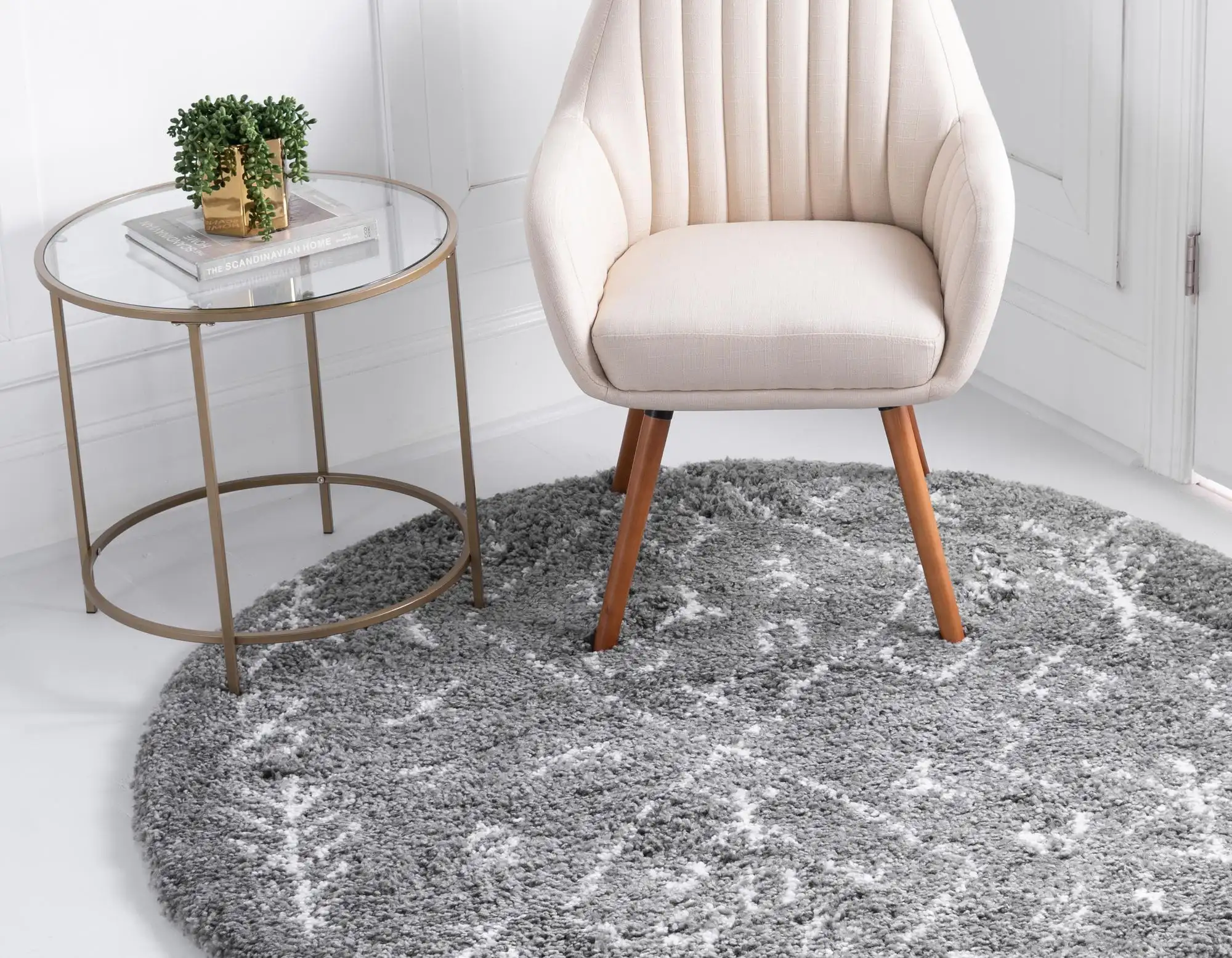 Angorahome Marrakesh Shaggy Makine Halısı 1456A Gri - 2