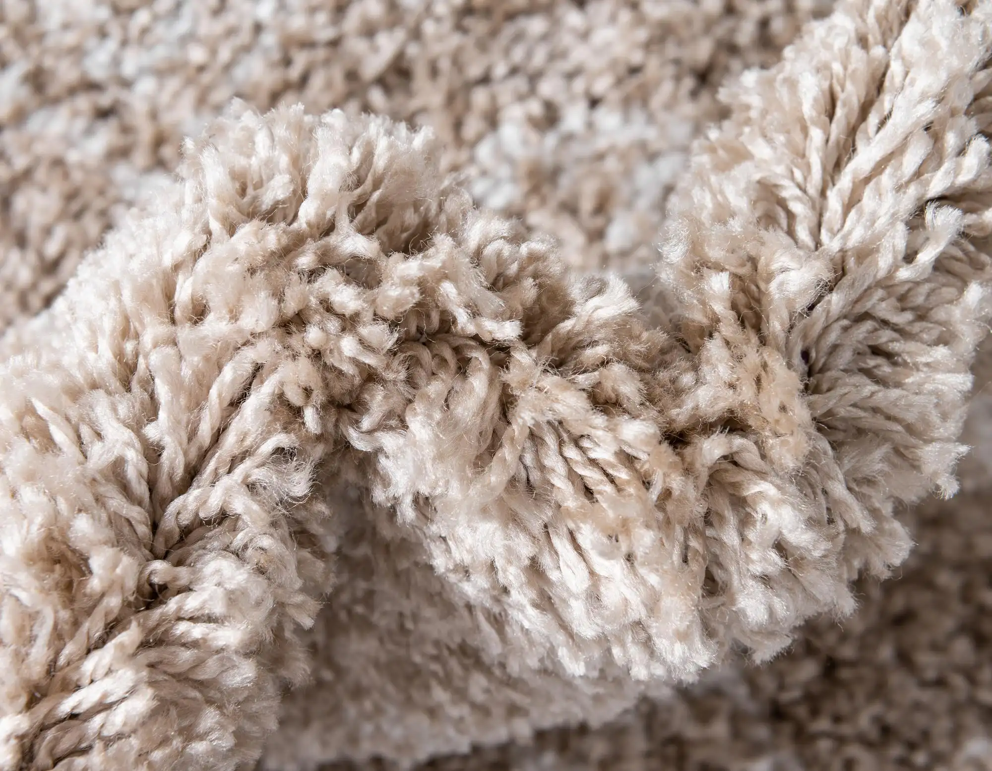 Angorahome Marrakesh Shaggy Makine Halısı 1456B Bej - 7